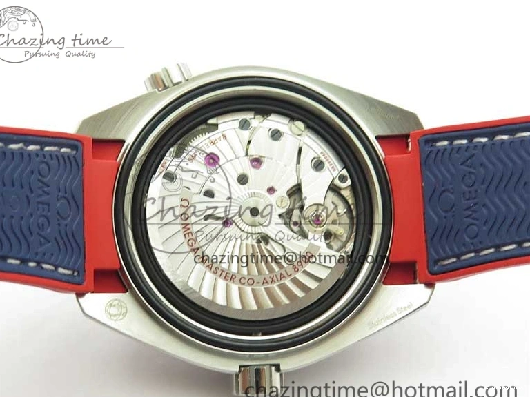 0117 Comfortable Planet Ocean 43.5mm America’s Cup VSF Best Edition White Dial On Blue Gummy Strap A 7900